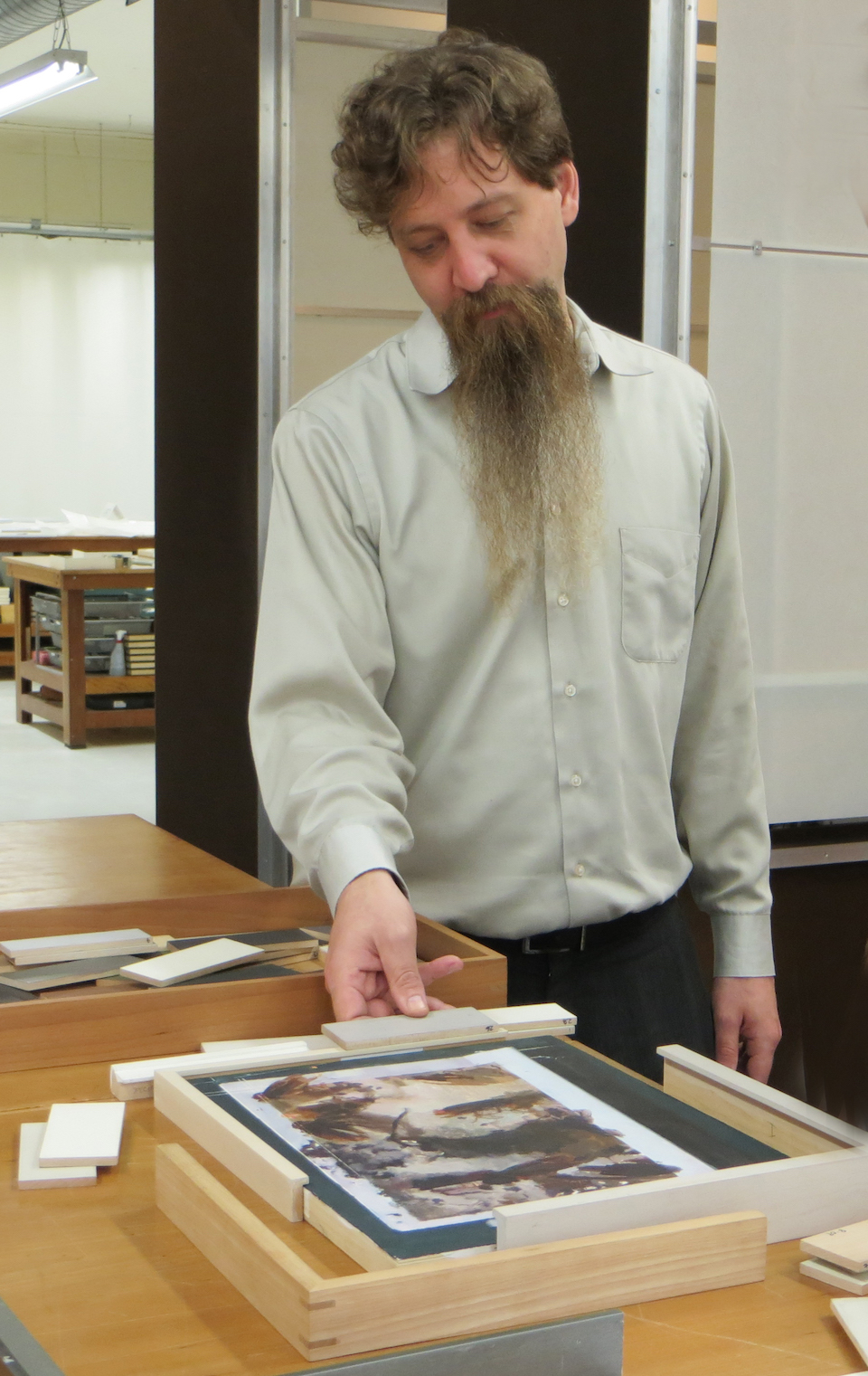 Eric Knutzon Working on a Frame