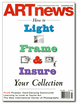 ARTnews Cover: How To Light. Frame & Insure Your Collection