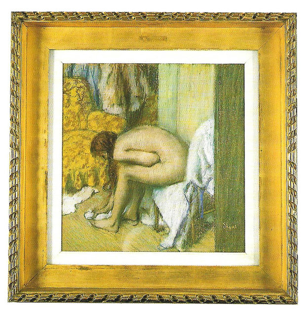 Degas Painting of Nude Sitting in a Chair