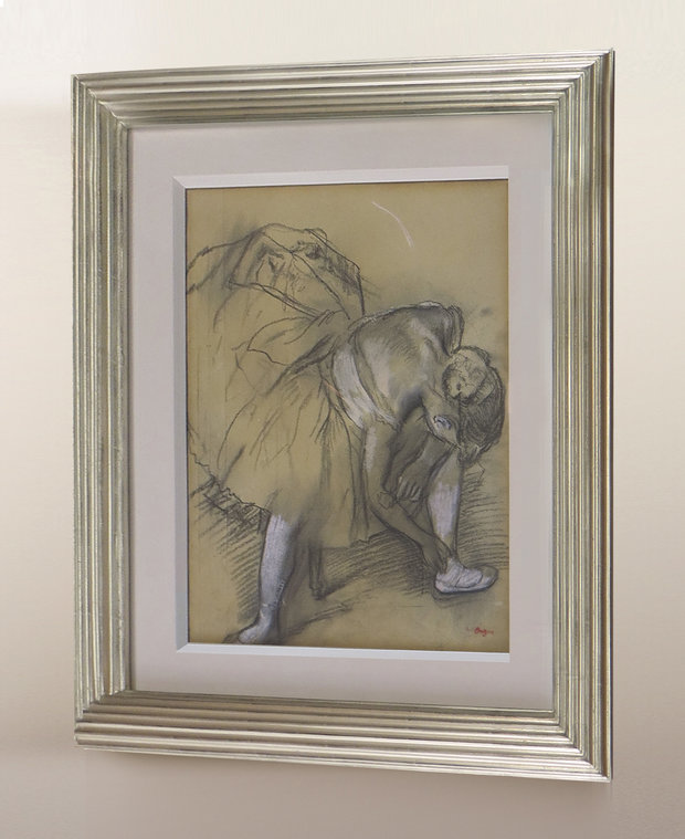 Degas Pastel of Dancer Framed by Bark Frameworks