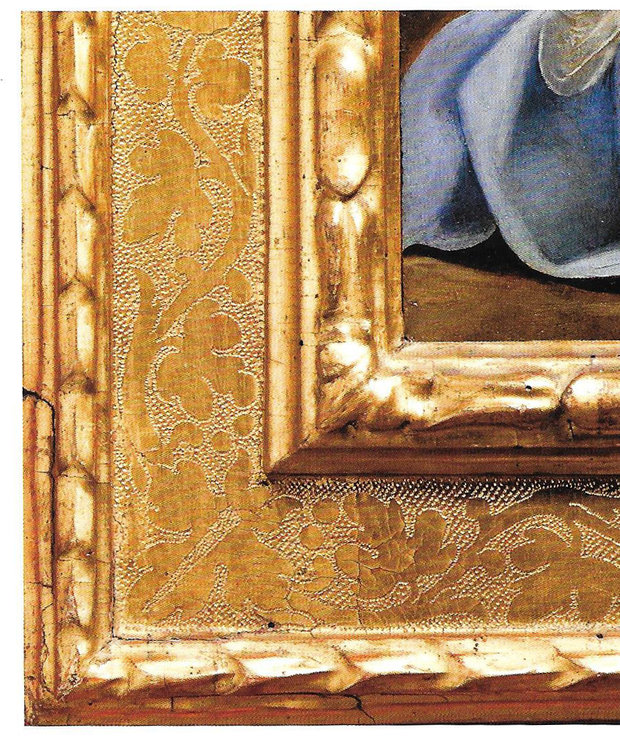 Detail of Italian 16th Century Carved and Gilded Cassetta Frame