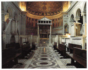 Interior of San Clemente in Rome