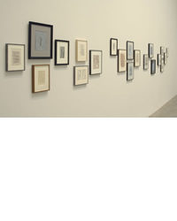 Wall of Artworks in Various Bark Frameworks Frames