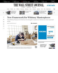 Wall Street Journal: New Framework for Whitney Masterpieces