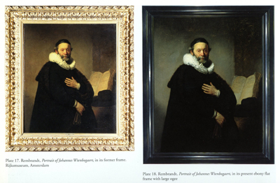 Comparison of Rembrandt Portrait in Old and New Frames