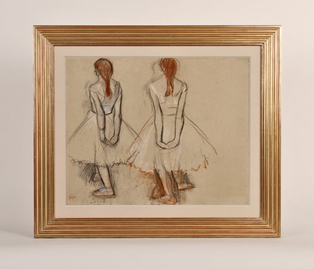 Edgar Degas Two Studies of a Dancer in a Bark Frameworks Frame