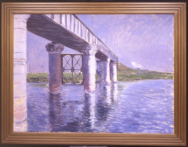 Framed Gustave Caillebotte Bridge at Argenteuil from 1885-1887